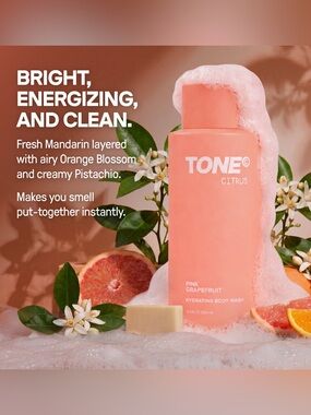 Tone Citrus Pink Grapefruit Hydrating Body Wash 16.9 oz (500mL) - New / Sealed